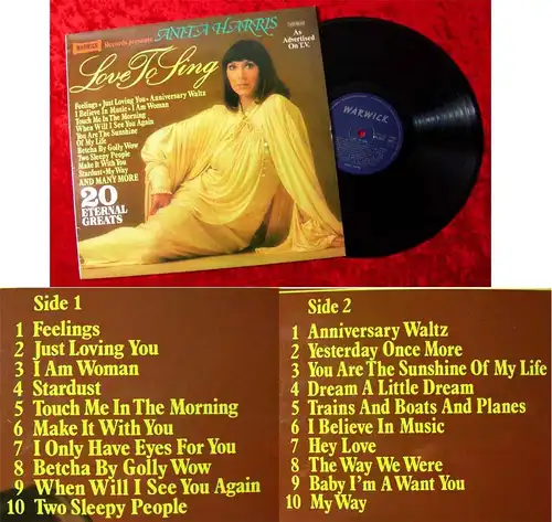 LP Anita Harris: Love to Sing (Warwick WW 5015 Stereo) UK