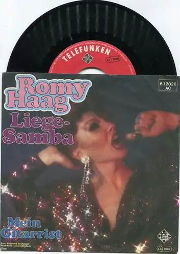 Single Romy Haag: Liege Samba (Telefunken 612026 AC) D 1977 Udo Lindenberg