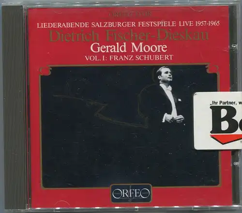 CD Dietrich Fischer-Dieskau / Gerald Moore: Liederabende Salzburg 1957-1965