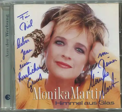 CD Monika Martin. Himmel aus Glas (Koch)  Signiert 2003