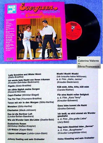 LP Caterina Valente & Silvio Francesco: Evergreen Tanzparty (Decca Musik f.Alle)