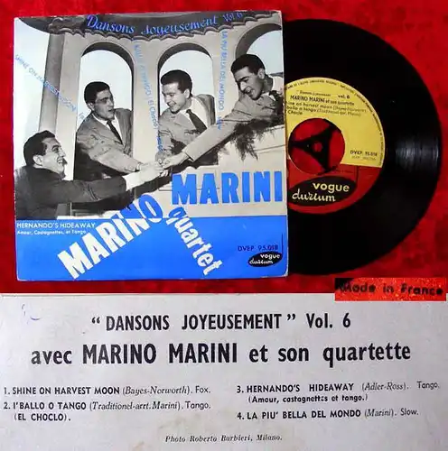 EP Marino Marini Quartet: Hernado´s Hideaway + 3 (Vogue 95018) F