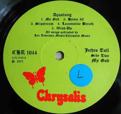 LP Jethro Tull: Aqualung (Chrysalis CDR 1044) UK 1971 - Original Inlet - 