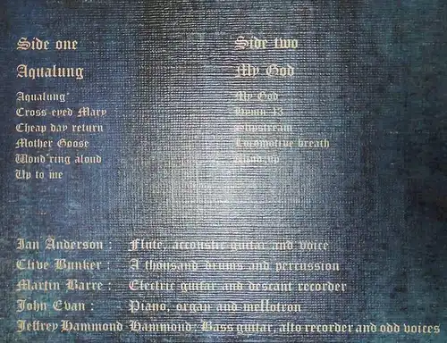 LP Jethro Tull: Aqualung (Chrysalis CDR 1044) UK 1971 - Original Inlet - 