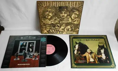 3 Langspielplatten JETHRO TULL - Vinylsammlung - incl Benefit (pink Island)