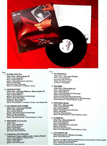 LP Julien Clerc: Jaloux (EMI Pathé 2C 068-14 577) F 1978