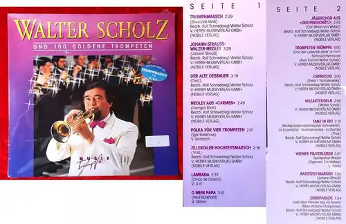 LP Walter Scholz & 100 Goldene Trompeten: Musik Trümpfe (Intercord 160.236) D90