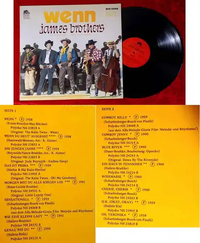 LP James brothers: Wenn (Bear Family BFX 15066) D 1981