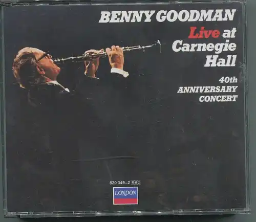 2CD Benny Goodman Live At Carnegie Hall (Decca) 1986