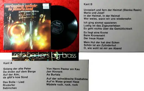 LP Nero Backer´s Big Brass: Swinging Salute to James Last (Carmen 3503078) NL