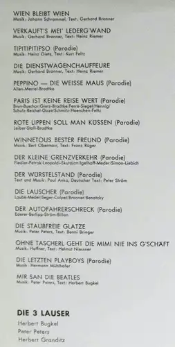 LP Die 3 Lauser (Favorit 35101) A 1963