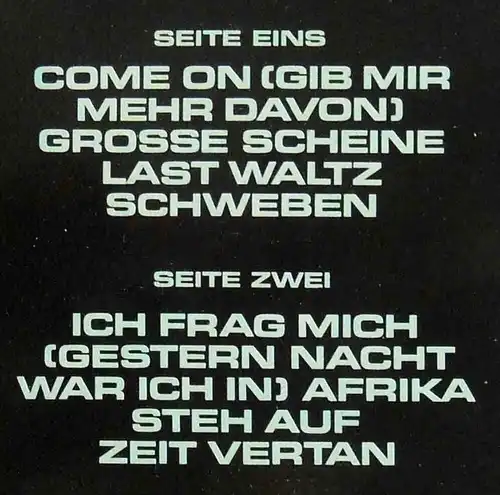 LP Edo Zanki: Wache Nächte (Intercord 145 081) D 1983