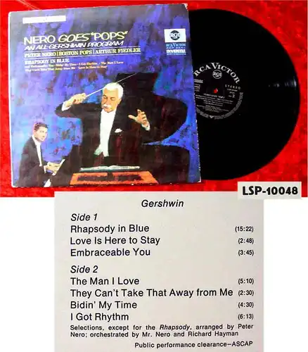 LP Peter Nero & Boston Pops: Nero Goes Pops (RCA LSP 10 048) D
