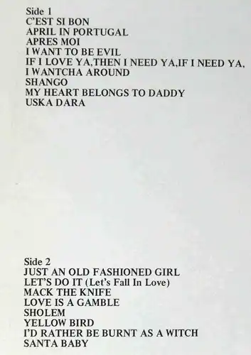 LP Eartha Kitt: The Best Of Eartha Kitt (MCA MCL 1702) UK 1982