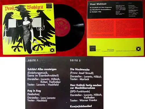 25cm LP Düsseldorfer Kom(m)ödchen: Prost Wahlzeit Deutscher Schallplattenclub