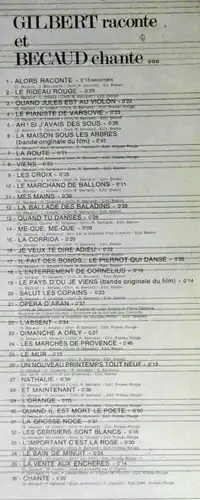LP Gilbert Bécaud: Gilbert Raconte et Becaud Chante... (Columbia 2C 064-11892) F