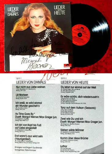 LP Margot Werner: Lieder von Heute (Polydor 2372 084) Signiert mit Widmung