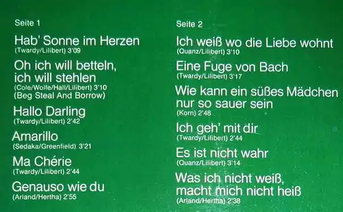 LP Chris Roberts: Hab Sonne im Herzen (Polydor 2371 253) D 1971