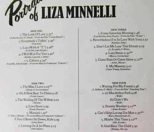 2LP Liza Minnelli: Portrait Of Liza (A&M 87 345 XBT) D