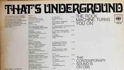 LP That´s Underground! Rock machine Turns You.. (CBS SPR 23) coloured vinyl (D) 