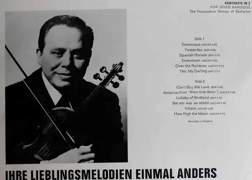 LP Provocative Strings Of Helmut Zacharias: Kontraste in Z (RCA LSP 3597) D 