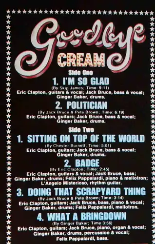 LP Cream: Goodbye Cream (RSO 2479 202) D