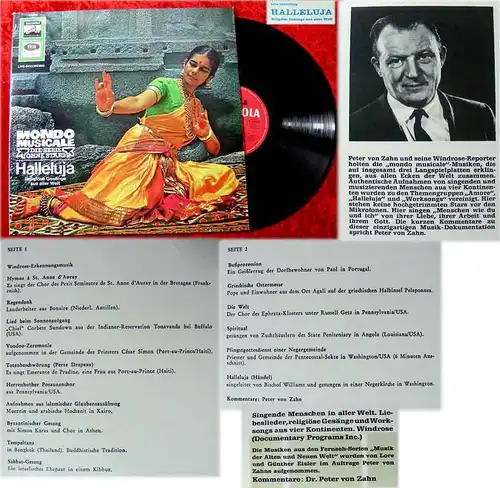 LP Mondo Musicale - Halleluja - mit Peter von Zahn (Electrola E 80 951) D