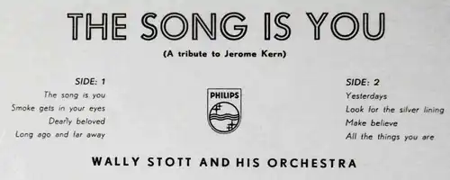25cm LP Wally Stott: The Song Is You (Philips B 10108 R) NL