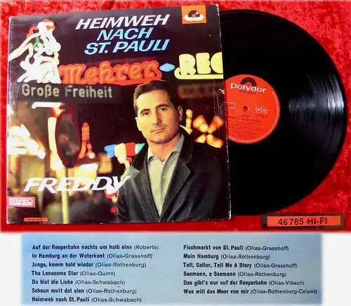 LP Freddy Quinn: Heimweh nach St. Pauli (1962)