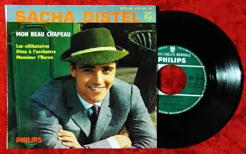 EP Sacha Distel: Mon Beau Chapeau (Philips 432 452 BE) Frankreich