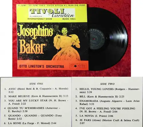 LP Josephine Baker At Tivoli 30. Juni 1963 (Metronome MLP 15133) DK
