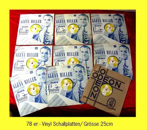 9 x 10inch Vinyl 78er GLENN MILLER Radio Releases Raritäten!!!