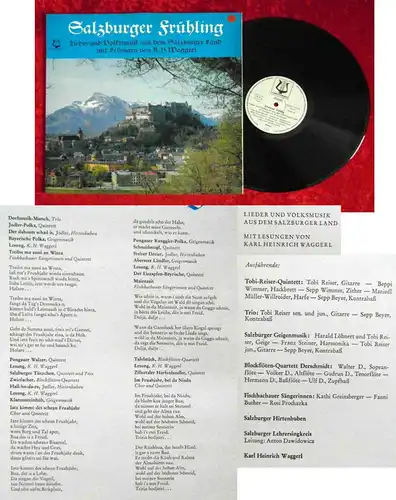 LP Salzburger Frühling - Lieder & Volksmusik aus dem Salzburger Land