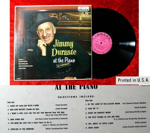 LP Jimmy Durante at the Piano In Person (Decca DL 8884) US