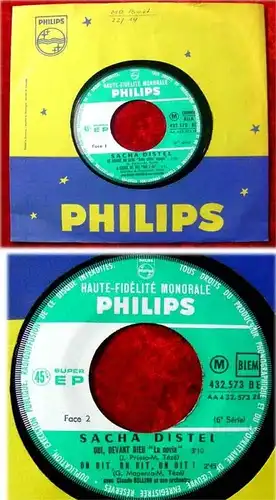 EP Sacha Distel Le Boogie du bebe + 3
