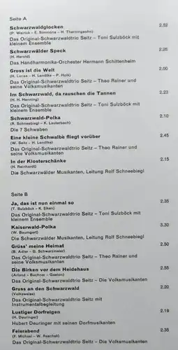 LP Schwarzwaldtrio Seitz: Grüße aus dem Schwarzwald (Elite Special SOLP-304) CH