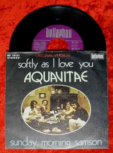 Single Aquavitae: Softly as I love you (Bellaphon BF 18161) D
