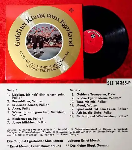 LP Ernst Mosch & Original Egerländer: Gold´ner Klang vom Egerland (Telefunken) D