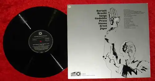 LP Hanns Ernst Jäger: Bertolt Brecht - Songs Gedichte Prosa (Pläne H 281/8) D 
