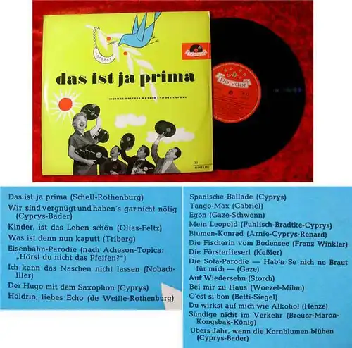 25cm LP Friedel Hensch & Cyprys: Das ist ja prima 10 Jahre...Polydor 45 080 LPH