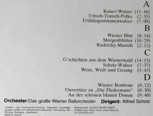 2LP Wiener Ballorchester: Strauß - Wiener Walzer (WA LPR 151082) A 1984