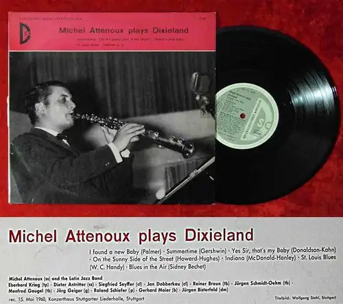 25cm LP Michel Attenoux Plays Dixieland (Deutscher Schallplattenclub D 007) D 60