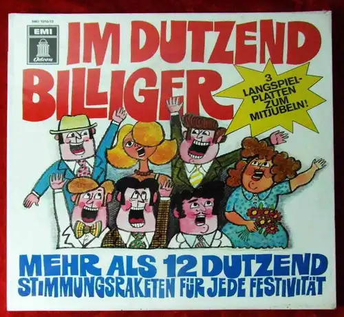 3LP Box Im Dutzend Billiger (Odeon SMO 1010/12 D 1970 Selaed OVP