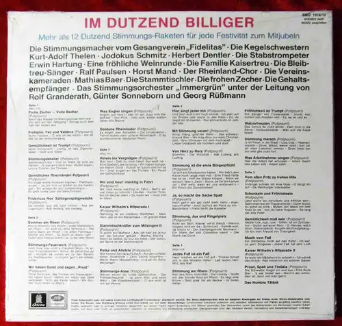 3LP Box Im Dutzend Billiger (Odeon SMO 1010/12 D 1970 Selaed OVP