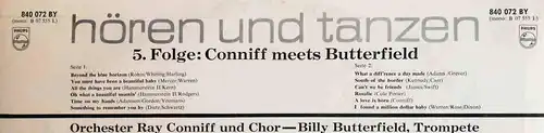 LP Ray Conniff Meets Billy Butterfield (Philips 840 072 BY) Hören & Tanzen Serie