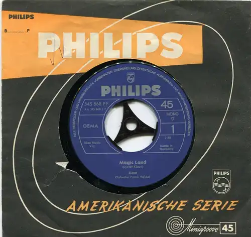 Single Elena: Magic Land / Boliviano (Philips 345 868) D 1965