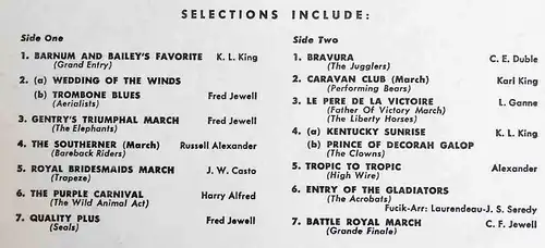 LP Ringling Brothers Barnum & Bailey Circus Band: Circus Time (MCA 524) US 