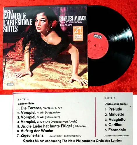 LP Charles Munch & New Philharmonia Orchestra: Carmen & L`Arlésienne Suites (D)