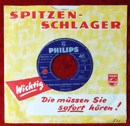 Single Michael Maien: Ich kann keine Mädchen weinen sehen (Philips Musterplatte)