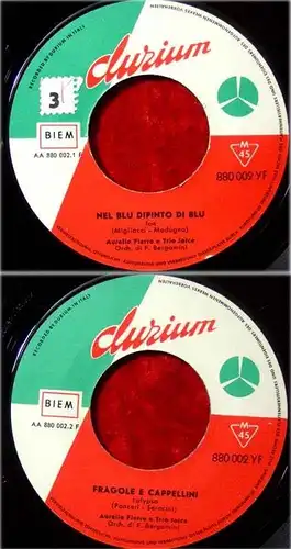 Single Aurelio Fierro é Trio Joice Nel Blu Dipinto di b